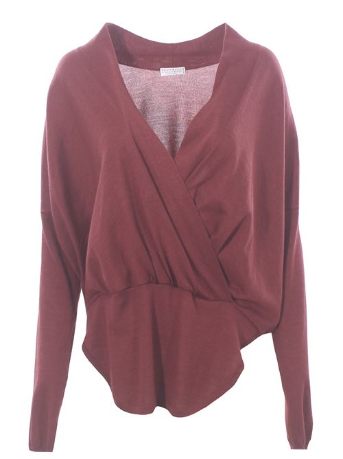Collo a v in cashmere e seta BRUNELLO CUCINELLI | M13825309C9170